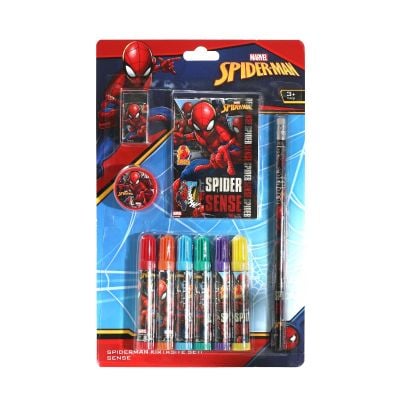 T00044388_001w 8681425443881 Комплект за оцветяване с флумастери и тефтерче, Spiderman, 10 бр