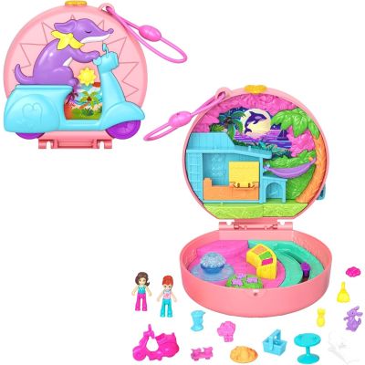 Комплект за игра с 2 кукли и 12 аксесоара Polly Pocket, Adventure Moped, HWN98