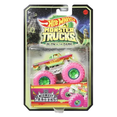 T000HCB50_HCB54 0194735006281 Количка Monster Trucks, Hot Wheels, Glow in the Dark, 1:64, Midwest Madnes, HCB54