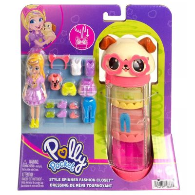 Мини модна кукла с резервни дрехи и обувки Polly Pocket, HKW06