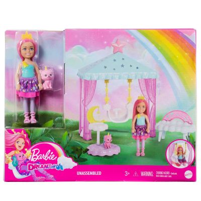 T000HLC27_001w 0194735112159 Комплект с Кукла, люлка и домашен любимец Barbie Dreamtopia Chelsea, HLC27