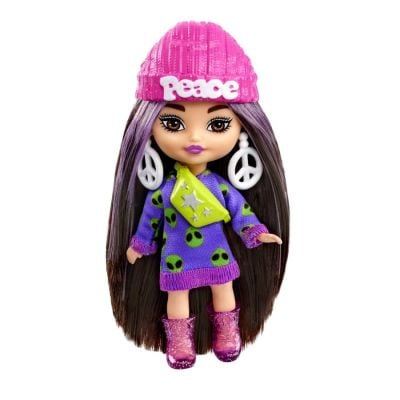 T000HLN44_HLN46 194735116140 Кукла Barbie Extra Mini Minis с коса и аксесоари, 8 см, HLN46
