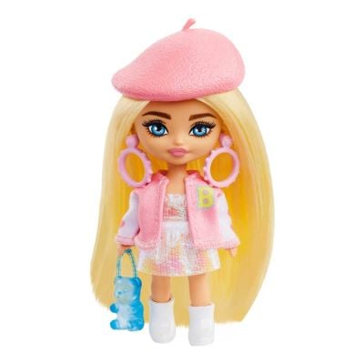 Кукла Barbie Extra Mini Minis с коса и аксесоари, 8 см, HLN48