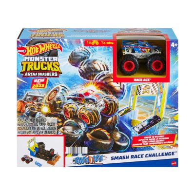 T000HNB87_HNB89 0194735136520 Комплект за игра с количка Monster Trucks, Hot Wheels, Smash Race Challenge, HNB89
