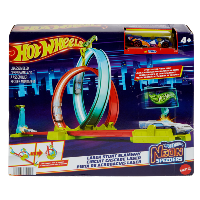 T000HPC05_001w 0194735155125 Комплект количка и писта, Hot Wheels, Neon Speeders, Laser Stunt Slamway, HPC05