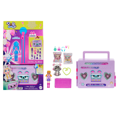 Комплект за игра с мини кукла Polly Pocket, Disco Fashion Reveal, HRD65