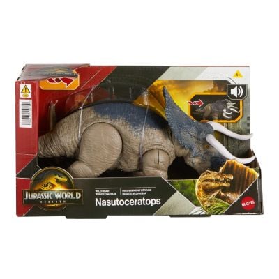 Подвижна фигурка, Jurassic World Rebirth, Wild Roar, Nasutoceratops, JGC81