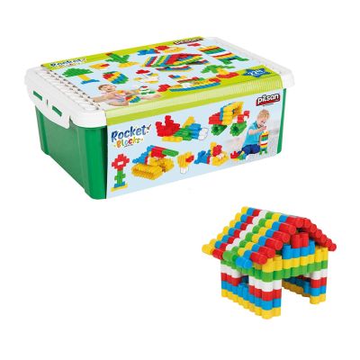 T01015391_001w 8693461153914 Комплект за игра, кутия с цилиндрични строителни кубчета, Pilsan, 224 части