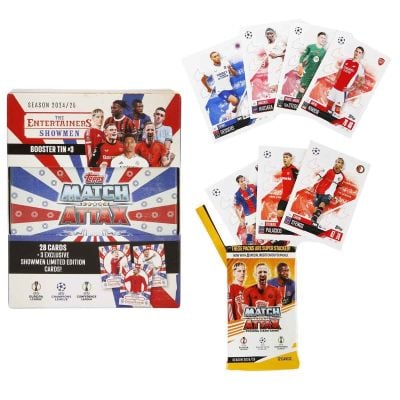Комплект карти в метална кутия Topps, UEFA Match Attax 2024-2025, Showmen
