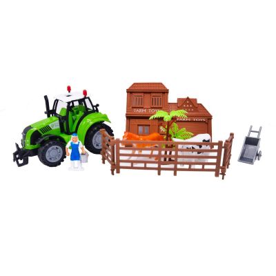 INT7761_002w 5949033917761 Трактор и мини ферма с животни, Farmer Toys, Cool Machines