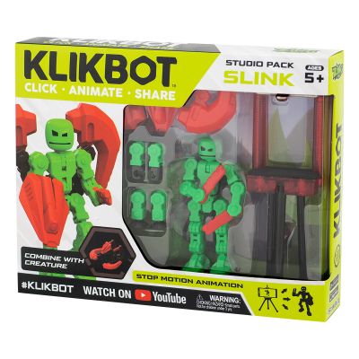 Комплект Фигурка Робот трансформируема KlikBot Studio Pack, Зелен