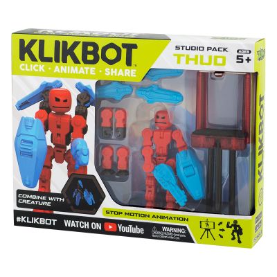 Комплект Фигурка Робот трансформируема KlikBot Studio Pack, Червен