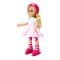 Кукла Мая на ролери - бяла рокля с розово
