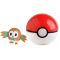 Фигура в топка Clip N Go Pokemon S2 - Rowlet, Poke Ball (95066)