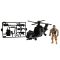 Комплект военен хеликоптер с фигурка, Hero Combat