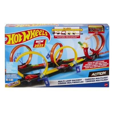 Комплект писта с 3 кръга и количка Hot Wheels