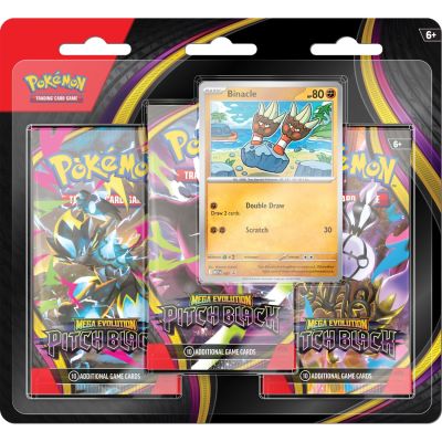 Комплект от 3 тестета карти, Pokemon TCG, Mega Evolution, Pitch Black, Blister, Binacle