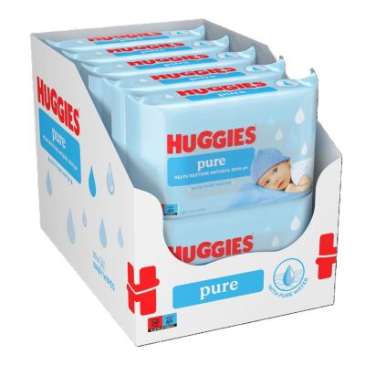 Кърпички за бебета, Huggies, Pure, 56 x 10, 560 бр.