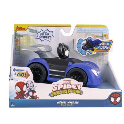 Количка Spidey Amazing Friends, Pull Back, Black Panther, SNF0079