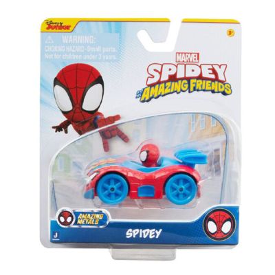 Метална количка и фигурка, Spidey and His Amazing Friends, Spidey