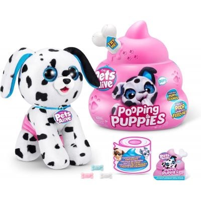 Интерактивна плюшена играчка, Pets Alive, Интерактивно кученце, Pooping Puppies
