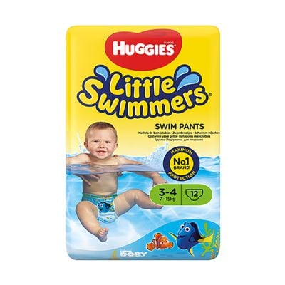 Памперси за плуване Huggies Little Swimmers, Размер 3-4, 7 - 15 кг, 12 бр.