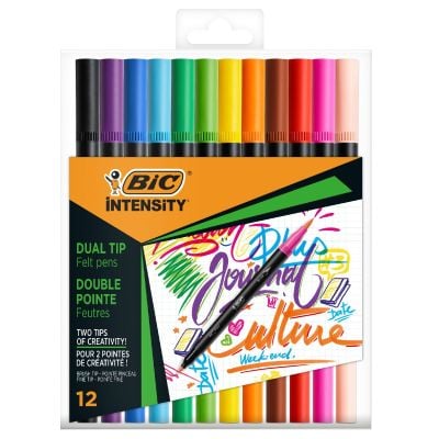 Комплект 12 маркера за оцветяване с двоен връх, Bic, Intensity