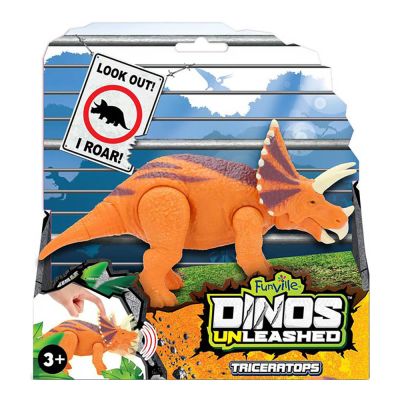 Интерактивна играчка Dinos Unleashed, Динозавър, Tрицератопс
