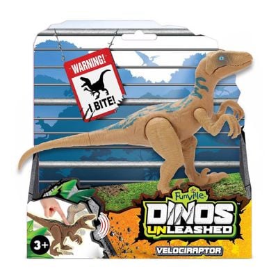 Интерактивна играчка Dinos Unleashed, Динозавър, Велоцираптор
