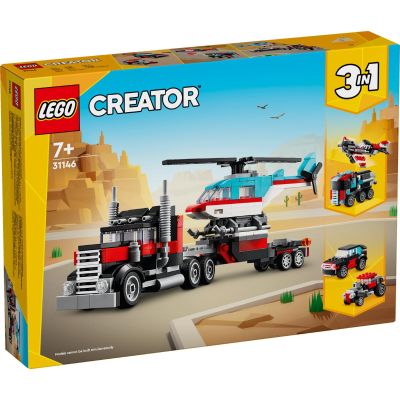 LEGO® Creator - Камион с платформа и хеликоптер (31146)