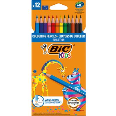 Комплект цветни моливи Evolution Bic, P12