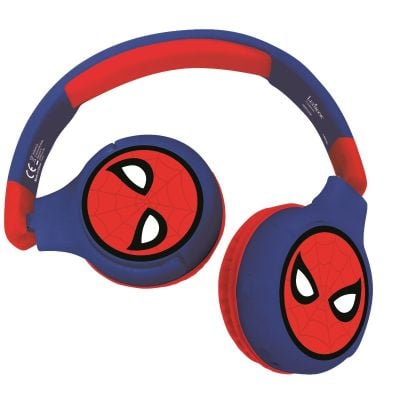 Сгъваеми Слушалки Lexibook, 2 в 1, с кабел и bluetooth, Spiderman