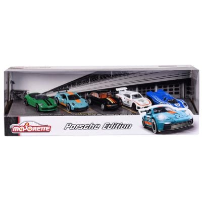 Комплект 5 метални колички, Majorette, Porsche Edition