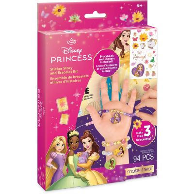 Комплект за изработване на гривни и стикери, Make It Real, Disney Princess