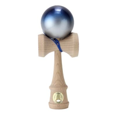 Дървена играчка за сръчност, Ozora, Kendama, Синьо-Сребриста, 18 см