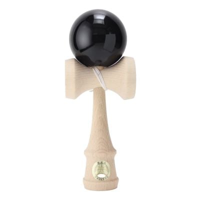 Дървена играчка за сръчност Kendama, Черна, 18 см