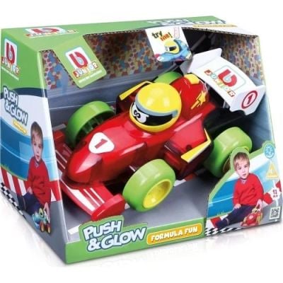 Състезателна кола Bburago Junior, Formula Fun Push And Glow, Червена