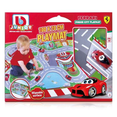Килимче със занимания и количка Ferrari, Bburago Junior, 100x70 см