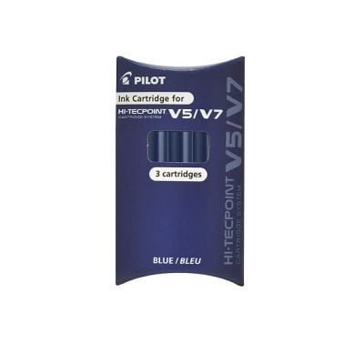 Резервен пълнител презаредим Pilot V5/V7 Hi-Tecoint, син, 3 броя/комплект