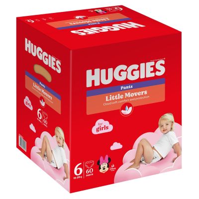 Памперси тип гащички Huggies Pants Box Girls, Размер 6, 15 - 25 кг, 60 бр.