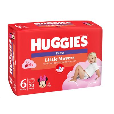 Памперси тип гащички Huggies Chilotel Jumbo,Размер 6, Момиче, 15-25 кг, 30 бр.