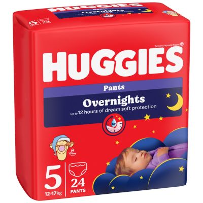 Памперси Huggies, Pants Overnights, Размер 5, 12-17 кг, 24 бр.