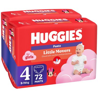 Памперси тип гащички Huggies Pants Jumbo, Размер 4, Girl, 9-14 кг, 72 бр.