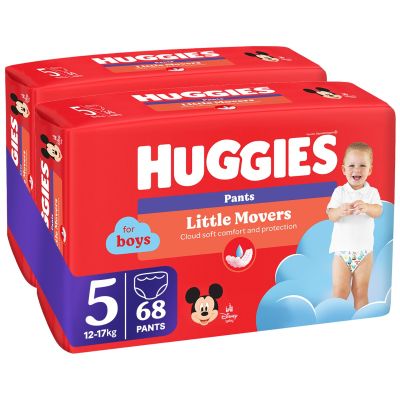 Памперси тип гащички Huggies Pants Jumbo, Размер 5, Boy, 12-17 кг, 68 бр.