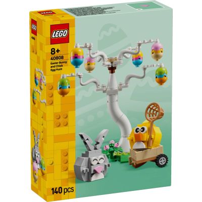 LEGO® Iconic - На лов за яйца с великденското зайче и пиленцето (40808)