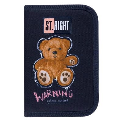Ученически несесер с 1 цип, необорудван, 2 отделения, St Majewski, St. Right Teddy Bear