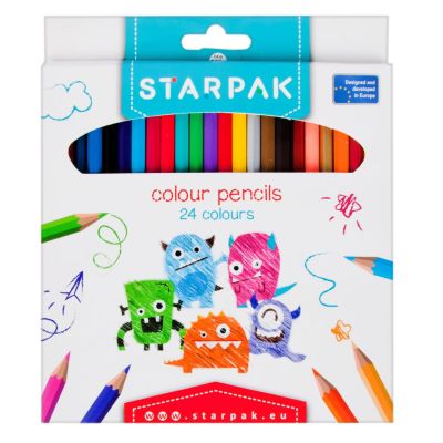 Комплект 24 цветни молива, Starpak