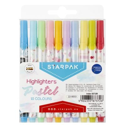 Комплект пастелни флумастери, Starpak, 10 броя