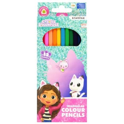 Моливи за оцветяване, Starpak, Gabbys Dollhouse, 12 броя