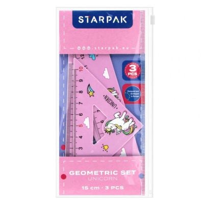 Геометричен комплект, Starpak, Unicorn, 15 см, 5 части
